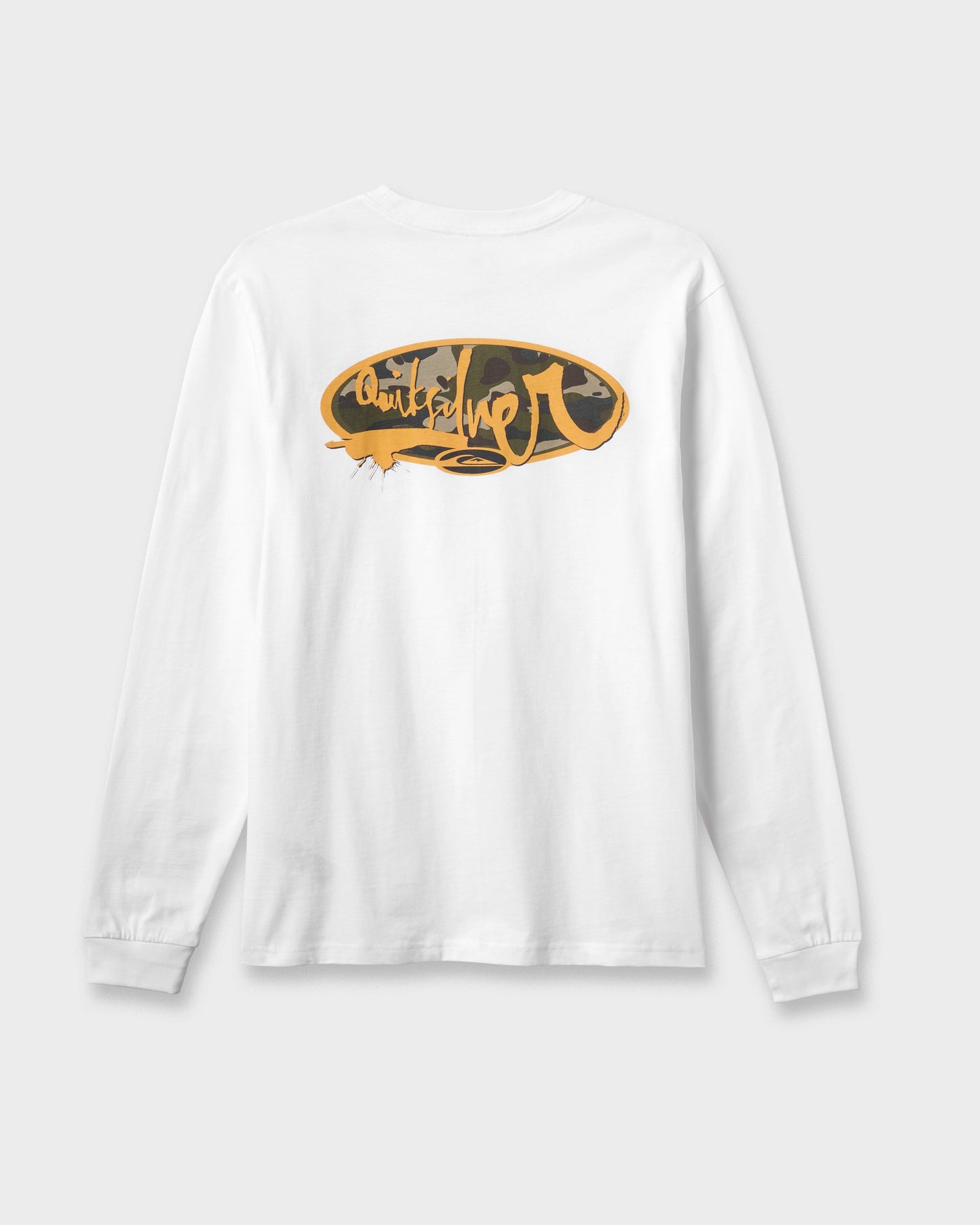 Quick Silver Impaired Camo Long Sleeve T-shirt - White