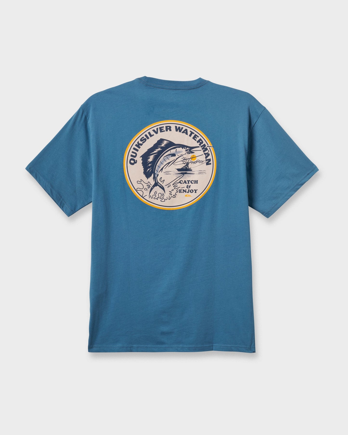 Quick Silver Waterman Catch & Release Classic T-shirt - Real Teal