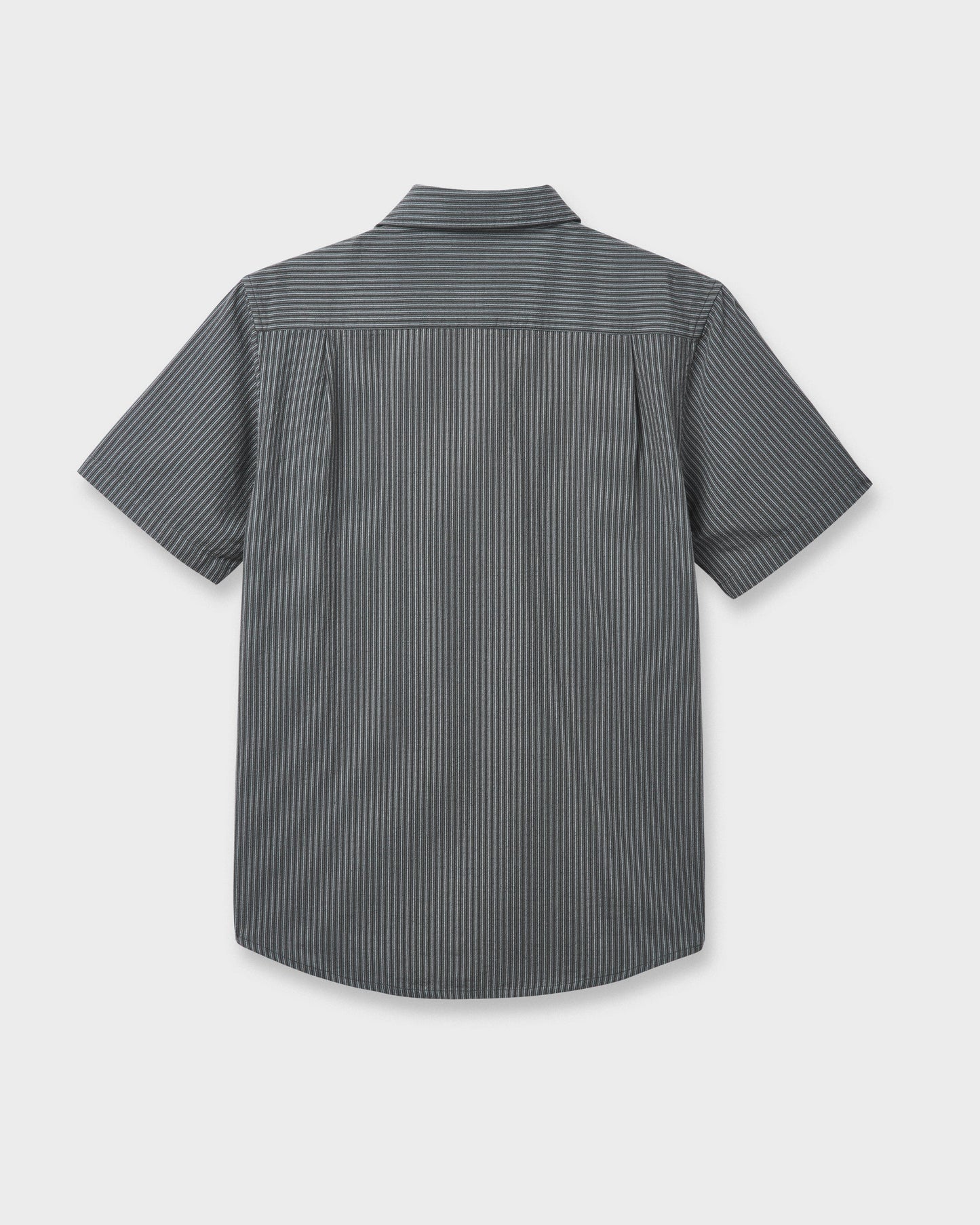 Quick Silver Oxford Stripe Classic Short Sleeve Shirt - Phantom