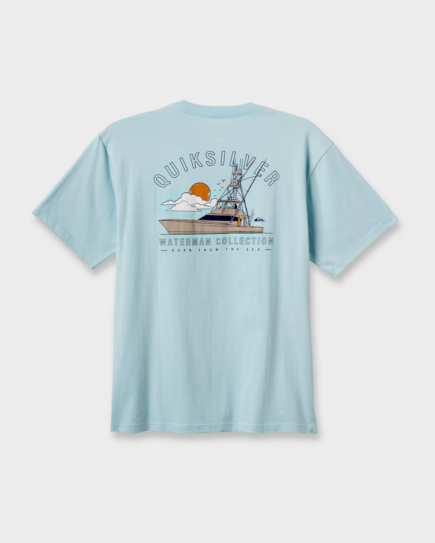 Quick Silver Waterman The Rig Classic T-shirt - Sterling Blue