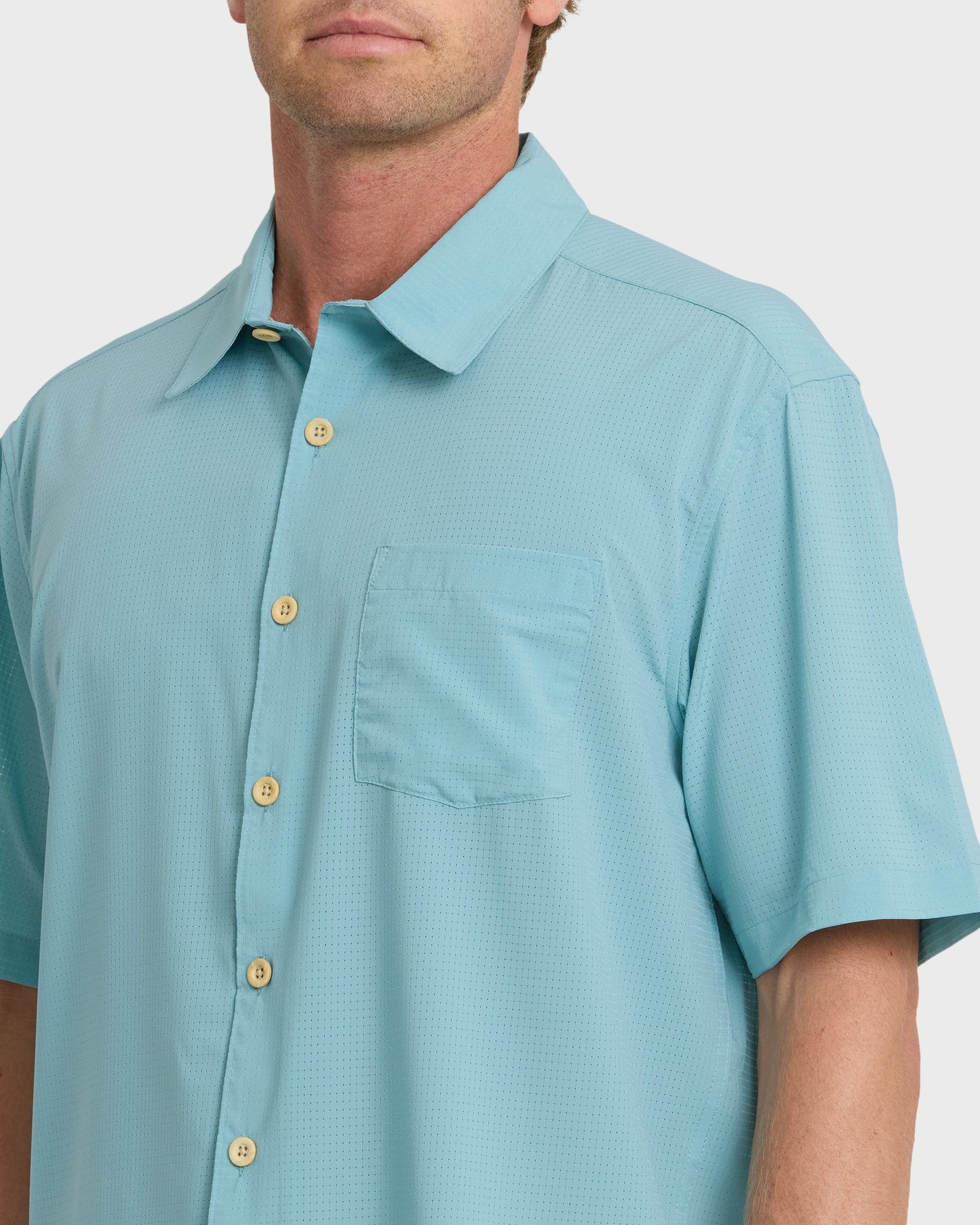 Quick Silver Chaser Short Sleeve Woven Shirt - Reef Waters