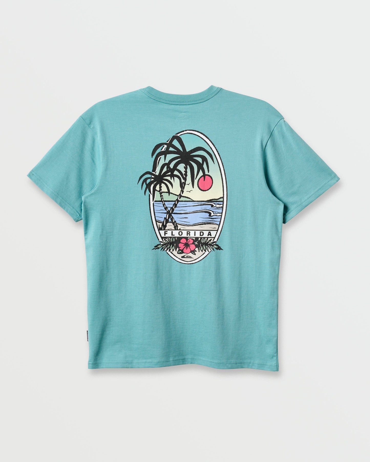 Quick Silver Fl Florida Lookout Point Classic T-shirt - Dusty Turquoise Heather