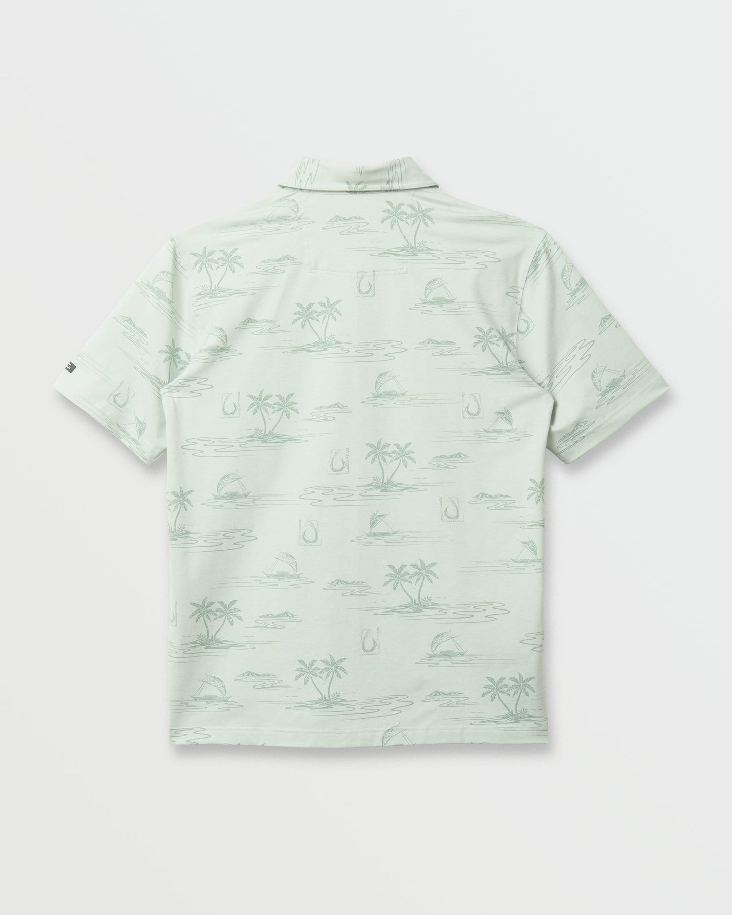 Quick Silver Waterman Island Daze Polo T-Shirt - Smoke Heahter