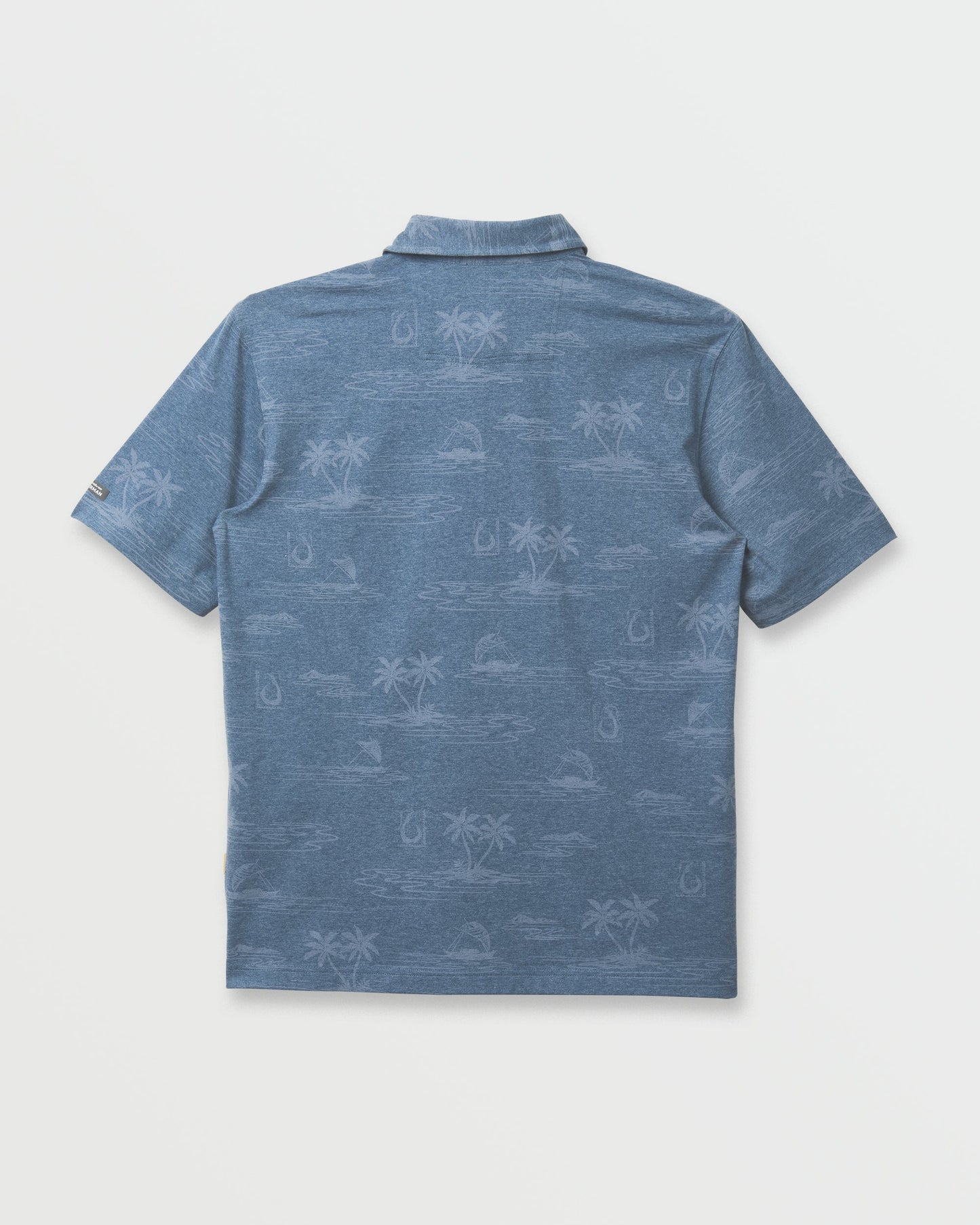 Quick Silver Waterman Island Daze Polo T-Shirt - Real Teal Heather