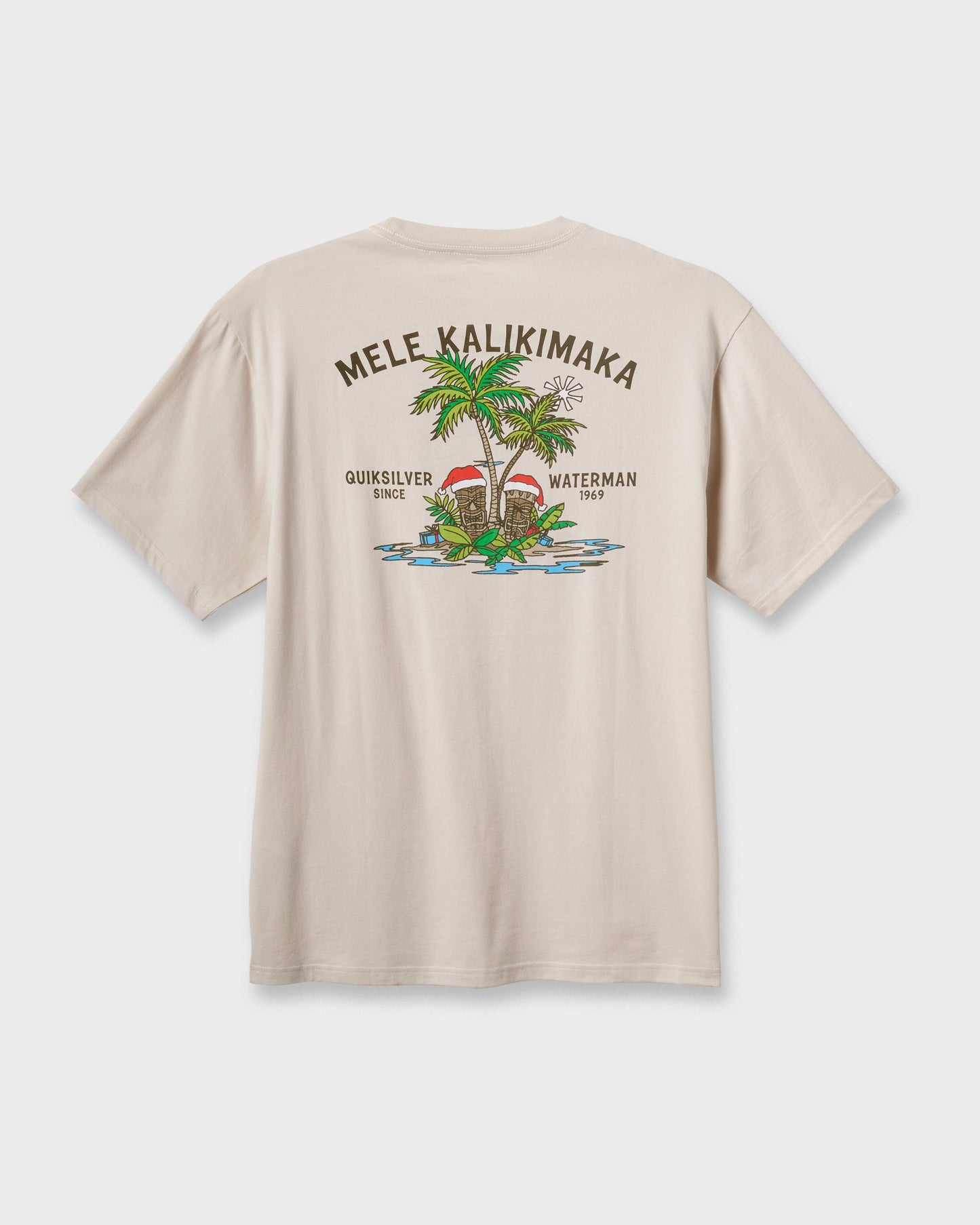 Quick Silver Waterman Tiki Holiday Classic T-shirt - Moonbeam