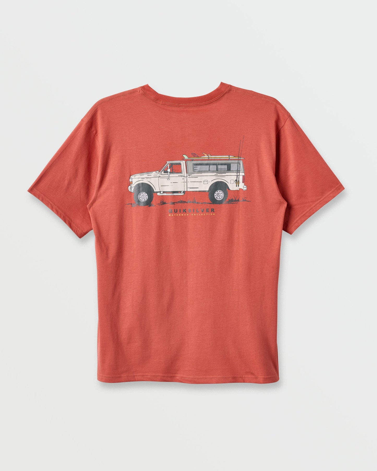 Quick Silver Waterman Trail Blazing Classic T-shirt - Hot Sauce
