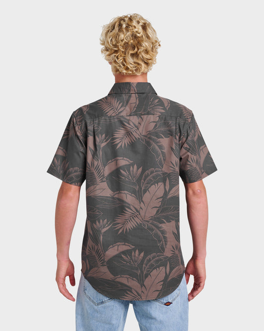 Kahanu Classic Short Sleeve Shirt - Black - Quick Silver