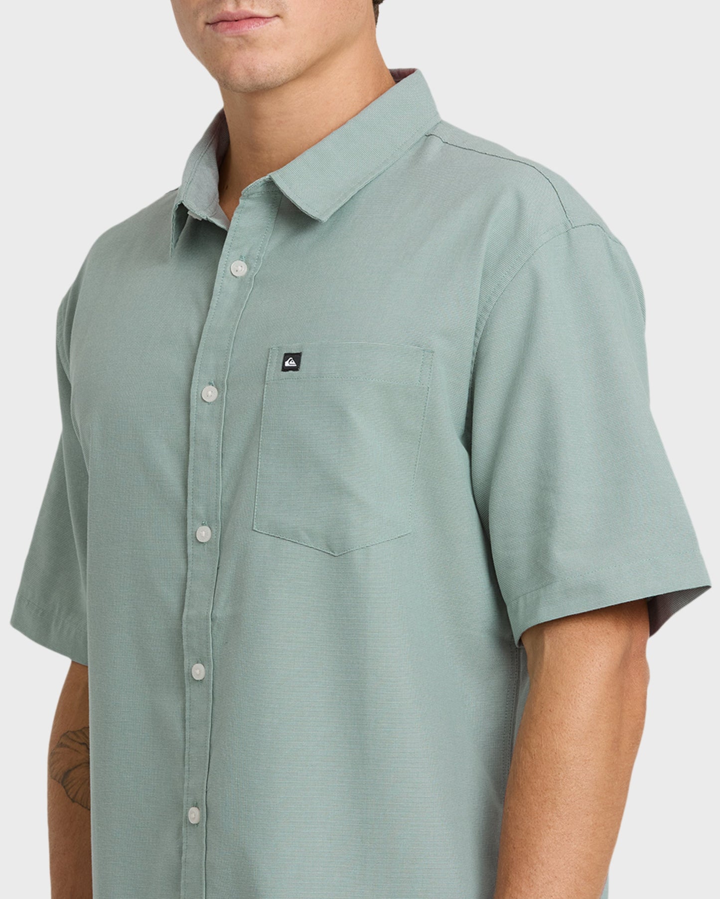 Quick Silver Shoreline Classic Short Sleeve Shirt - Chinois Green