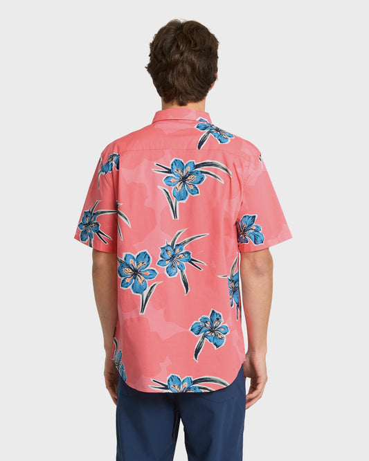 Apero Organic Classics Short Sleeve Shirt - Strawberry Print - Quick Silver