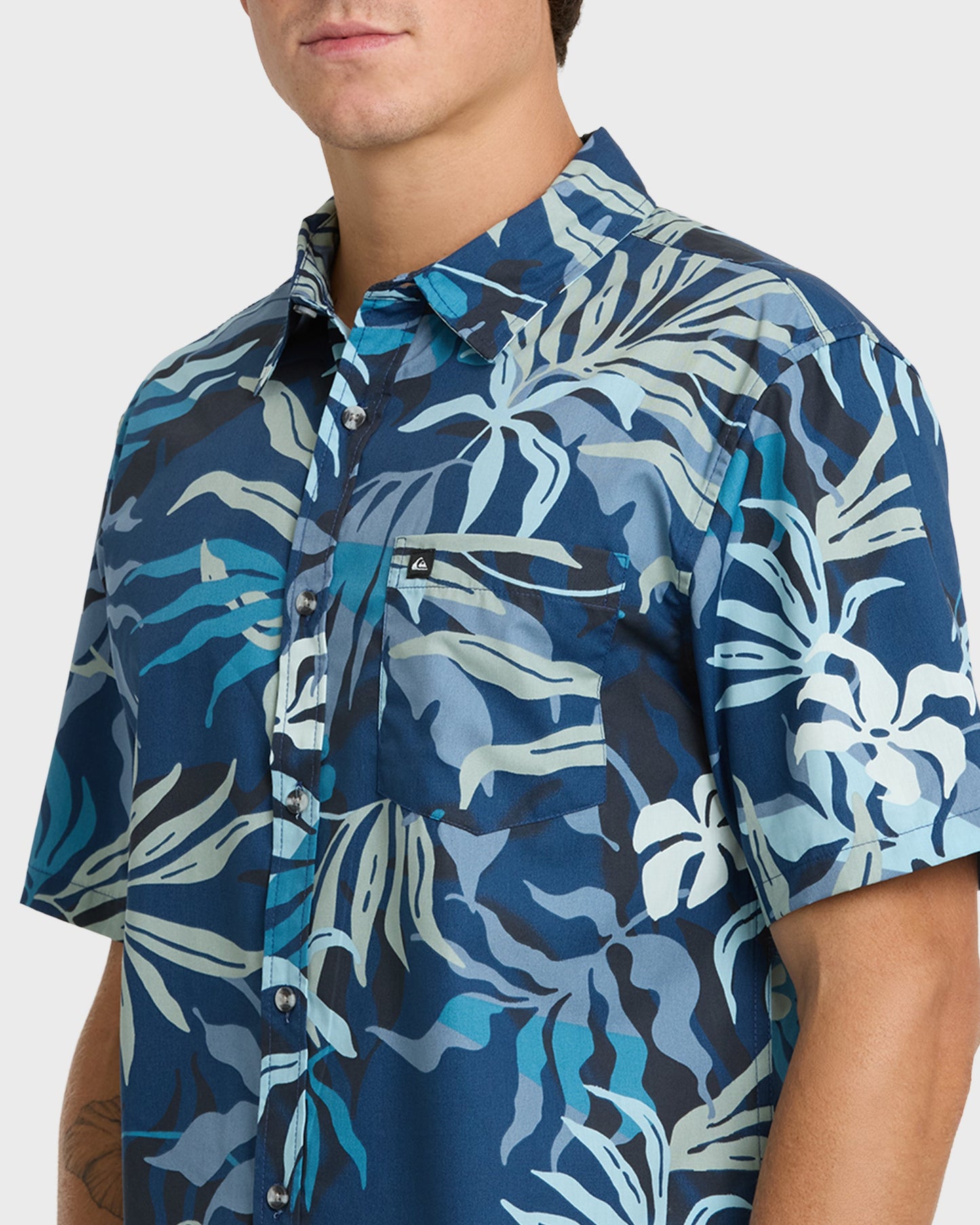 Quick Silver Blueweed Classic Short Sleeve Shirt - Navy