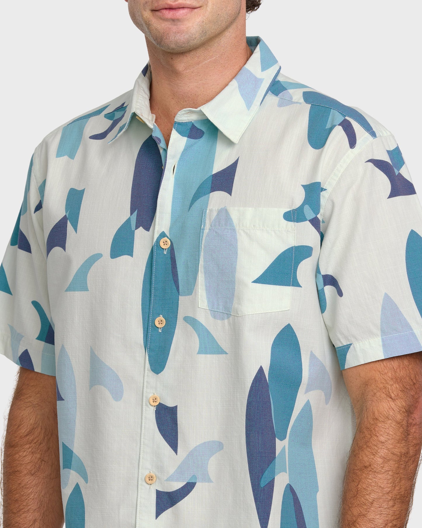 Quick Silver Waterman Boardo Shirt - Sea Blue