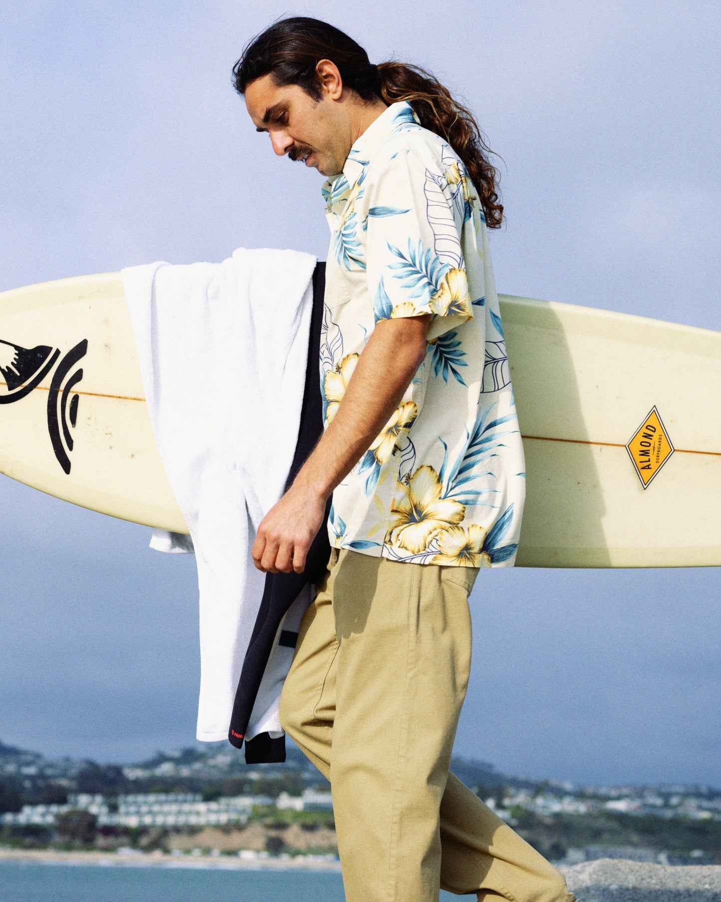 Waterman Playita Floral Shirt - Hay - Quick Silver