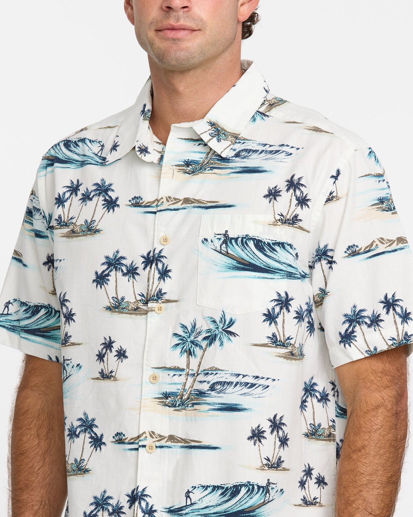 Quick Silver Waterman Day Dreamin' Shirt - White
