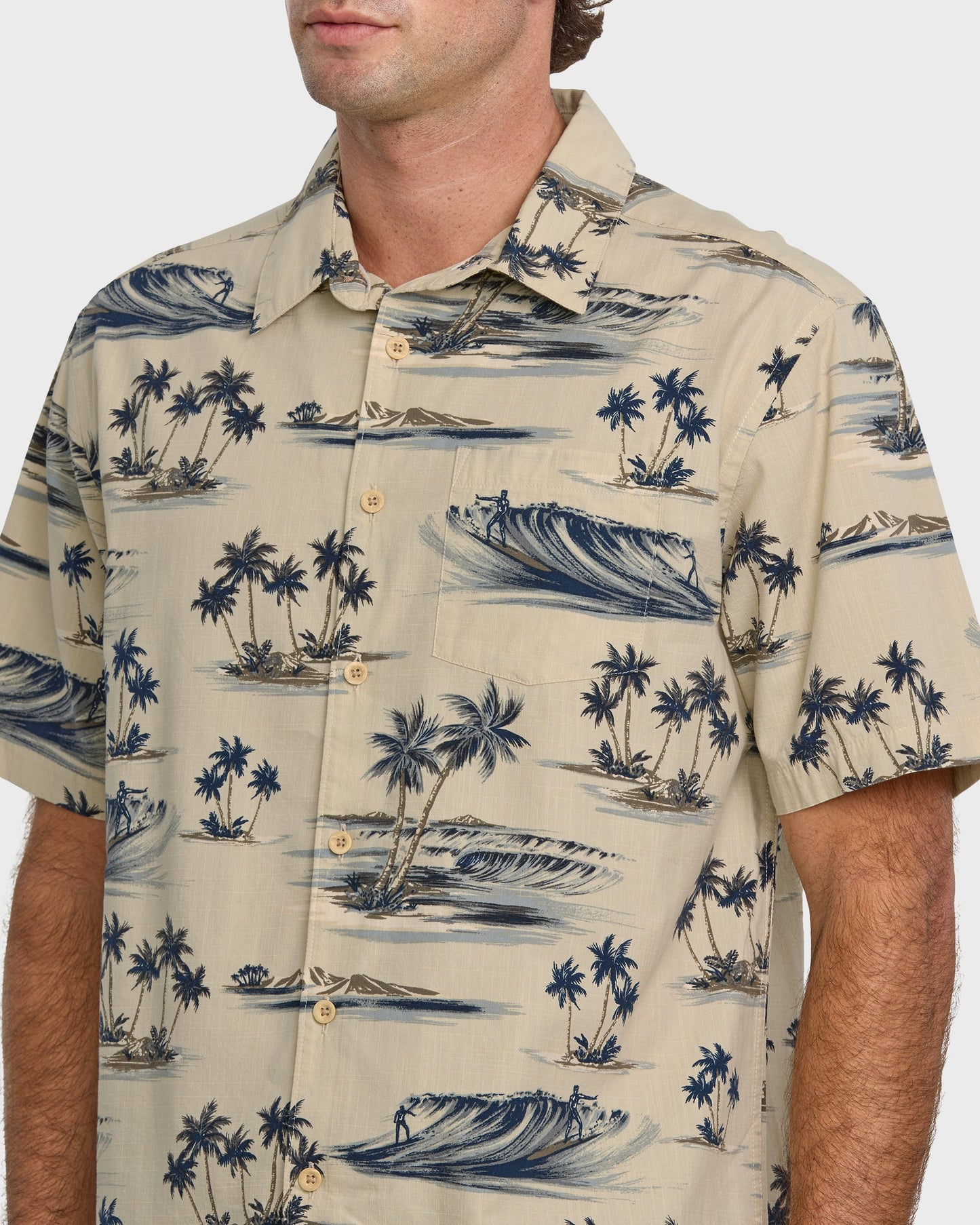 Waterman Day Dreamin' Shirt - Pelican - Quick Silver