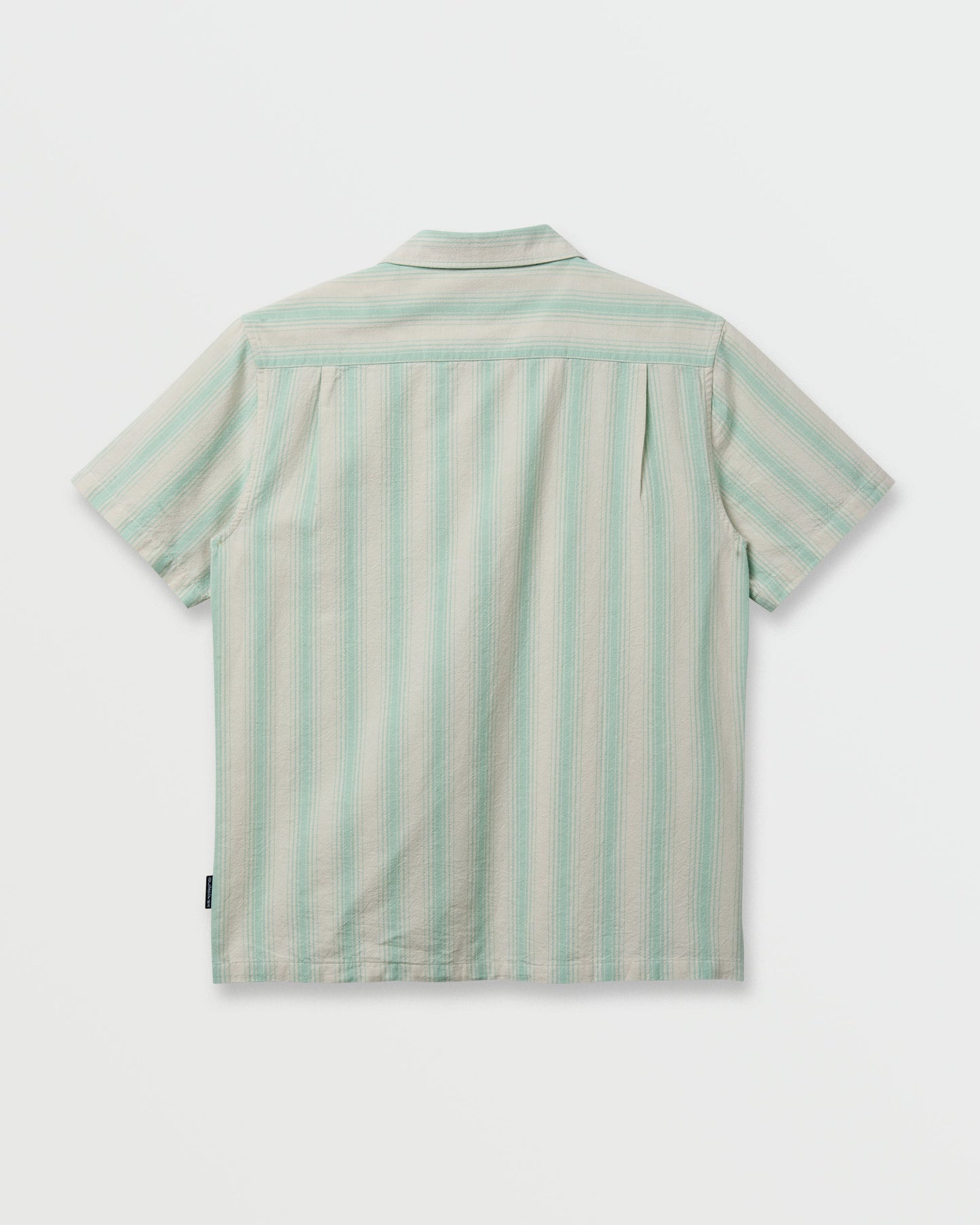 Oxford Stripe Casual Short Sleeve Shirt - Moonstruck - Quick Silver