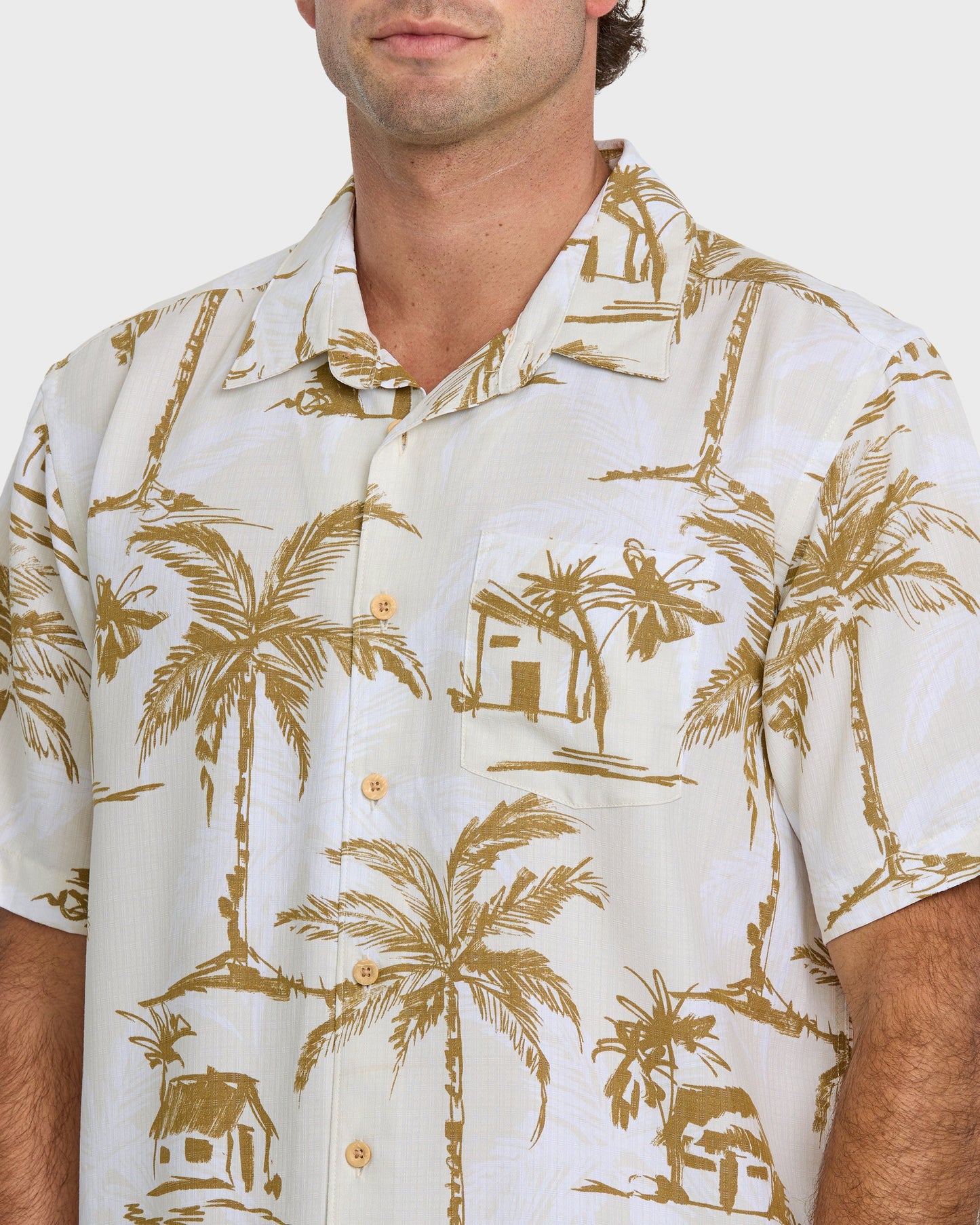 Waterman Off The Grid Shirt - Bone White - Quick Silver