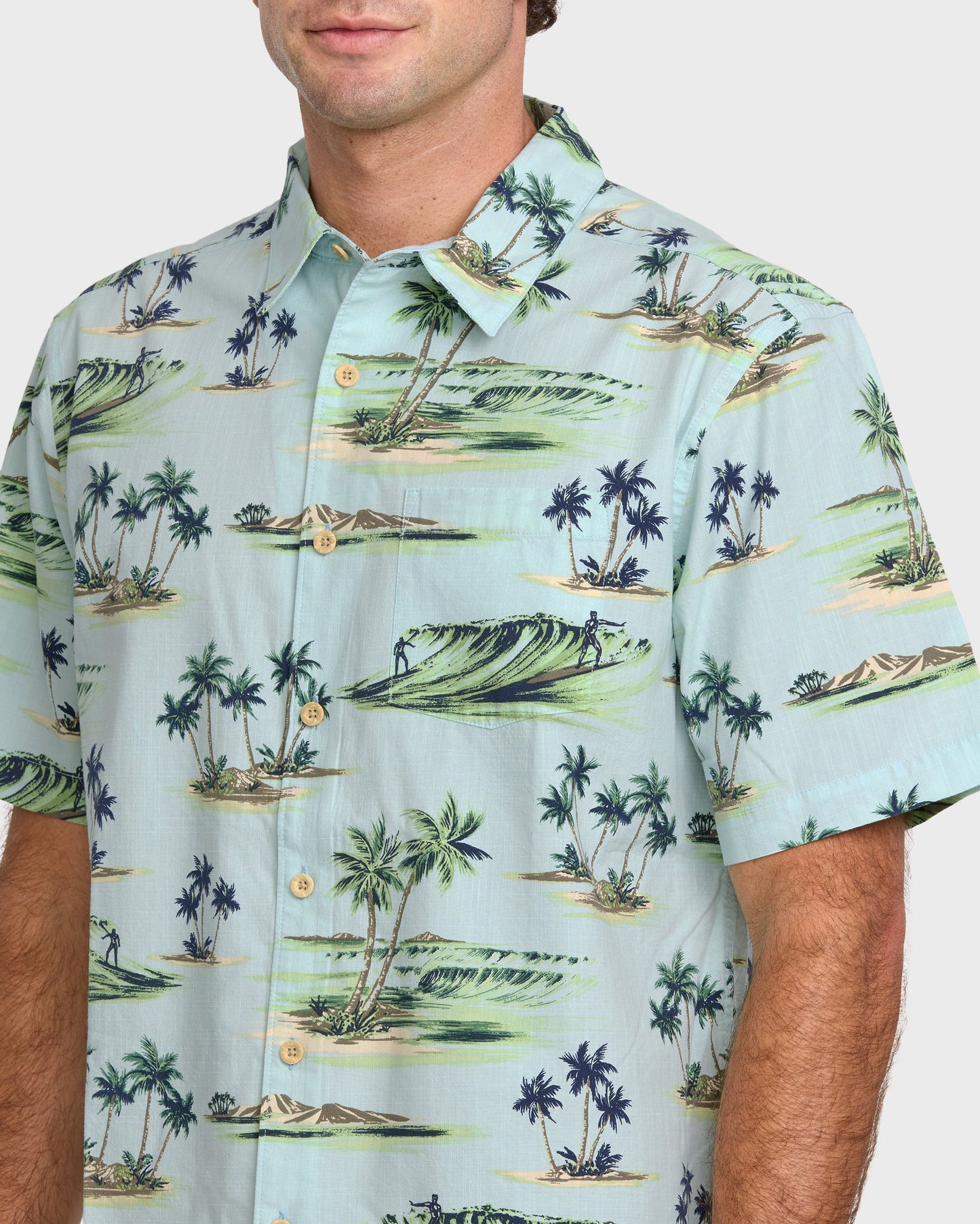 Quick Silver Waterman Day Dreamin' Shirt - Cool Blue