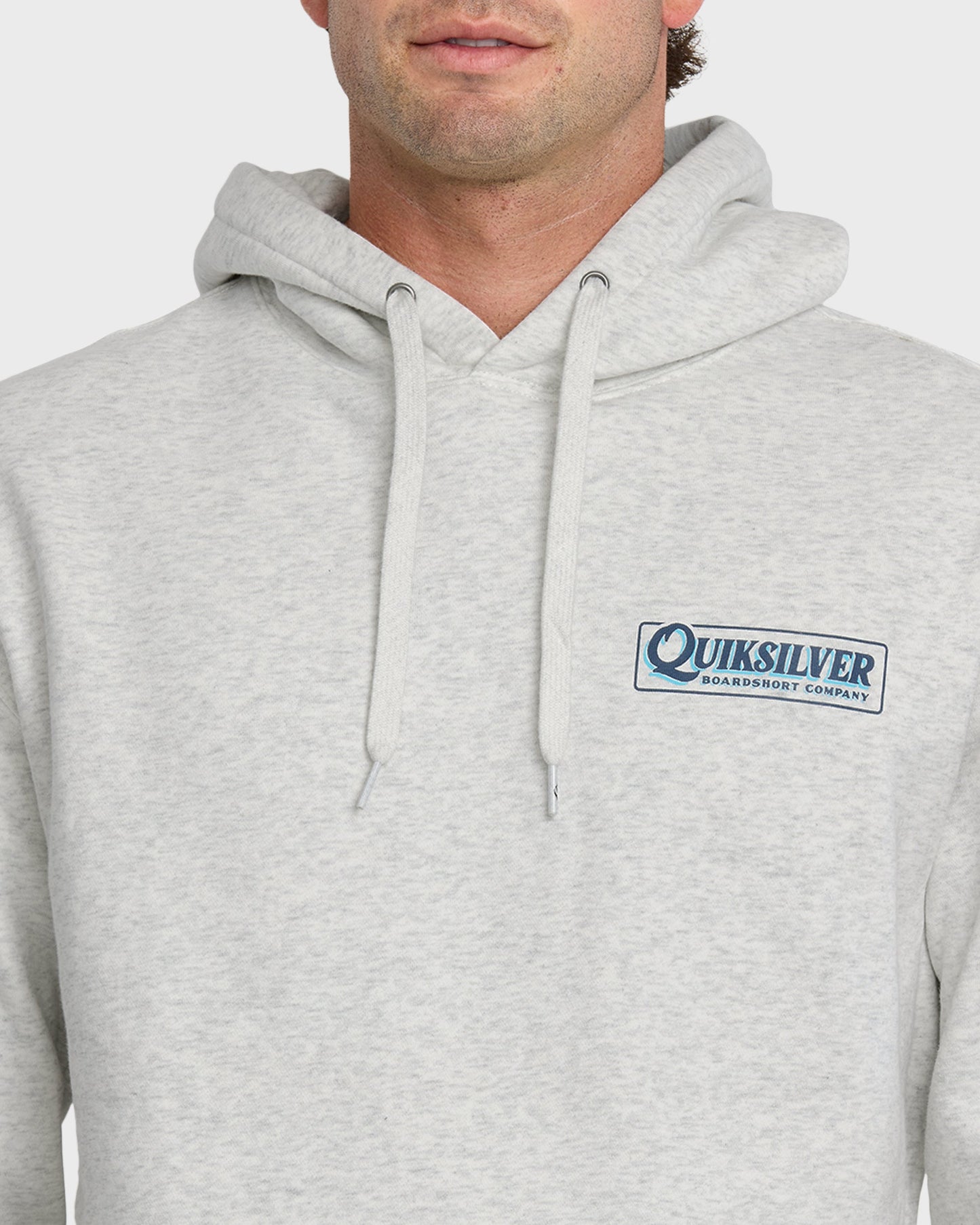 Quick Silver Graphic Hoodie - White/Heather