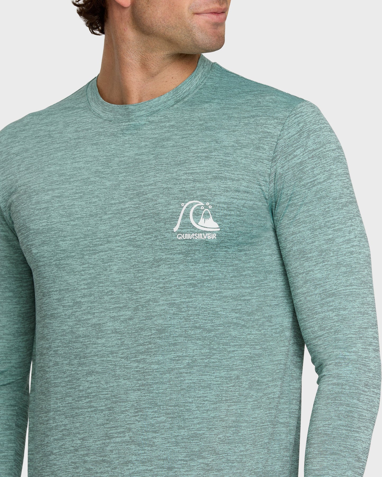 Quick Silver DNA Logo Surf Long Sleeve Surf Tee - Jade Heather