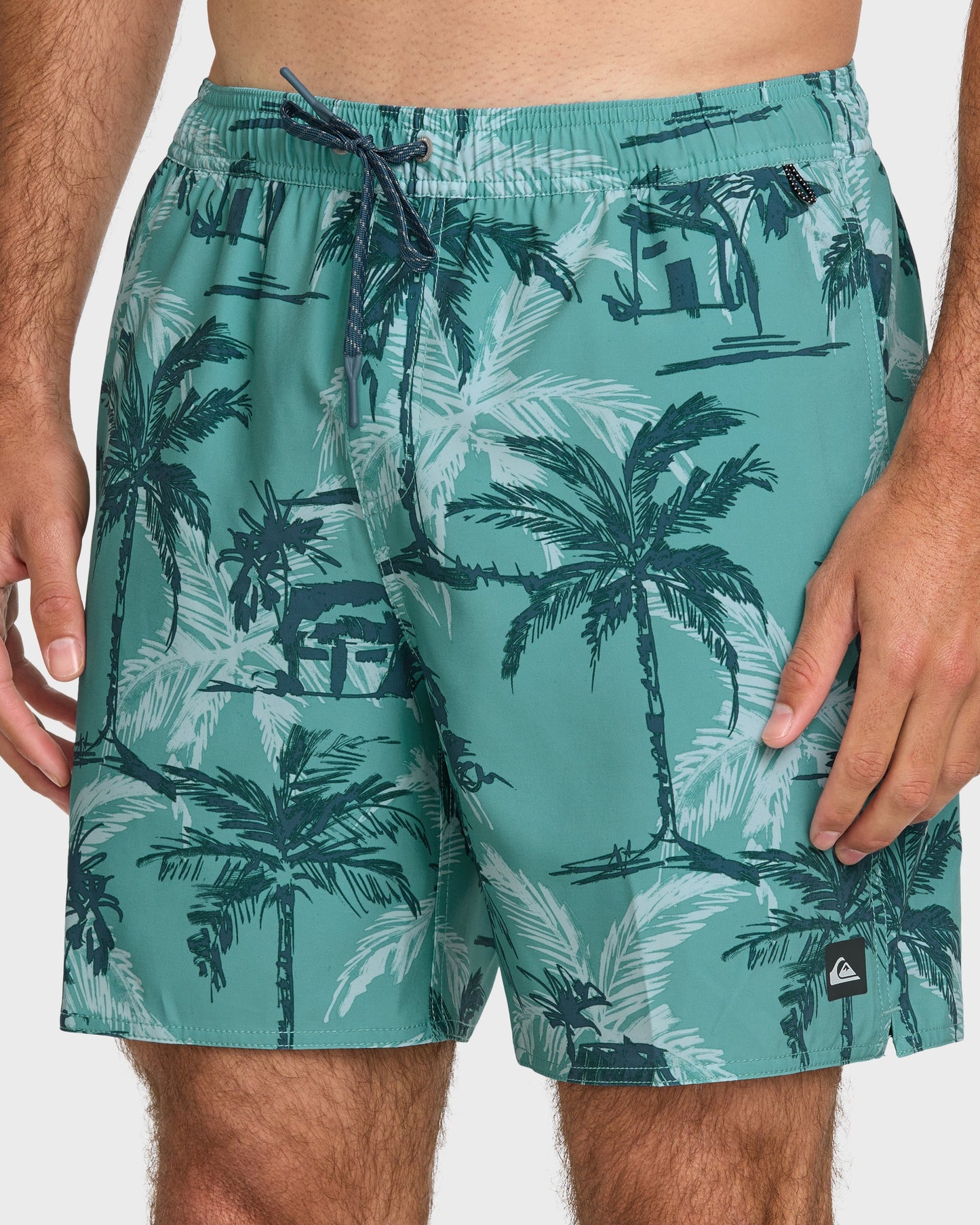 Quick Silver Waterman Off The Grid 17" Swim Trunks - Aqua