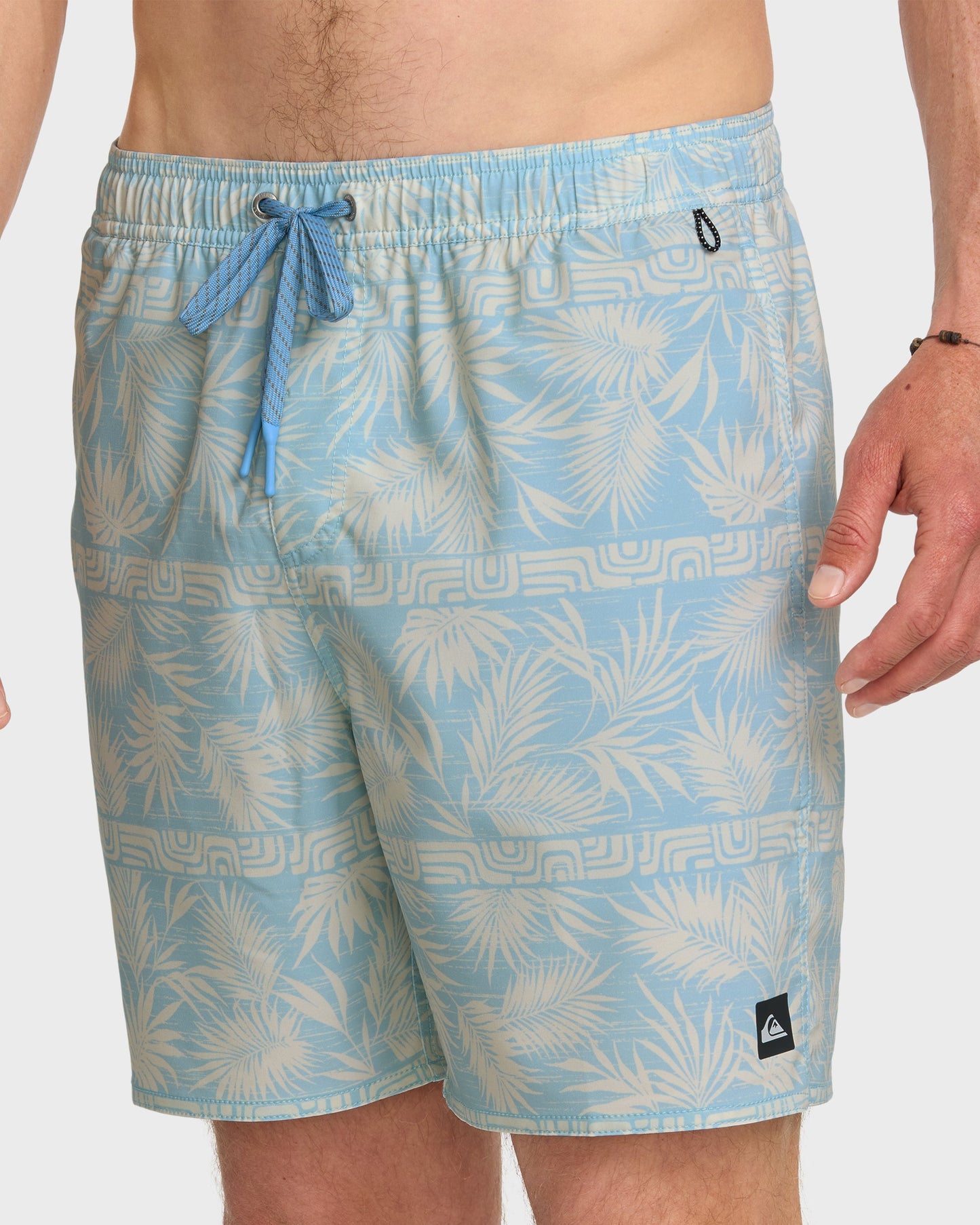 Quick Silver Waterman Fern Garden 17" Swim Trunks - Beach Blue