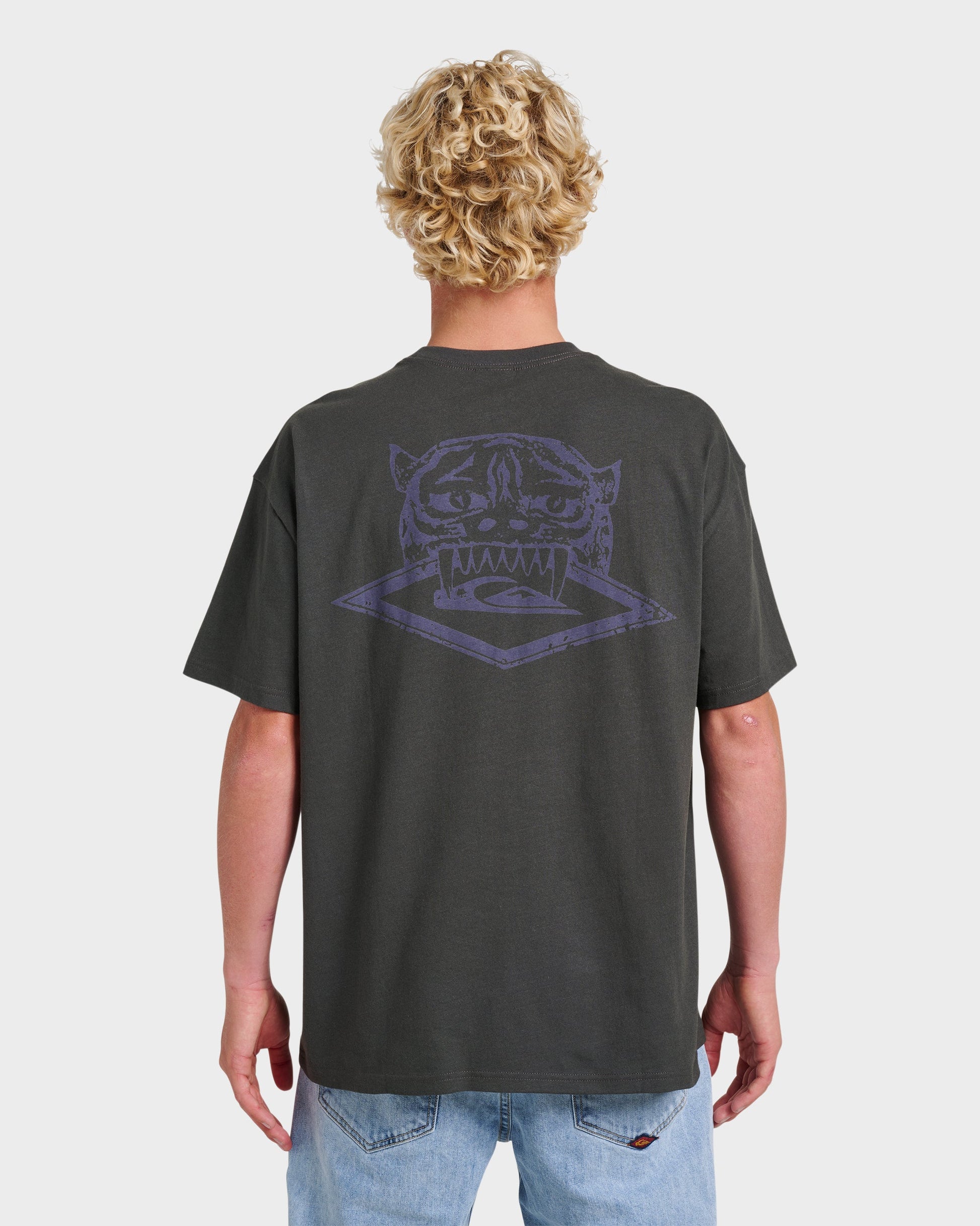 Jungle Cat Heavy Weight T-shirt - Phantom - Quick Silver