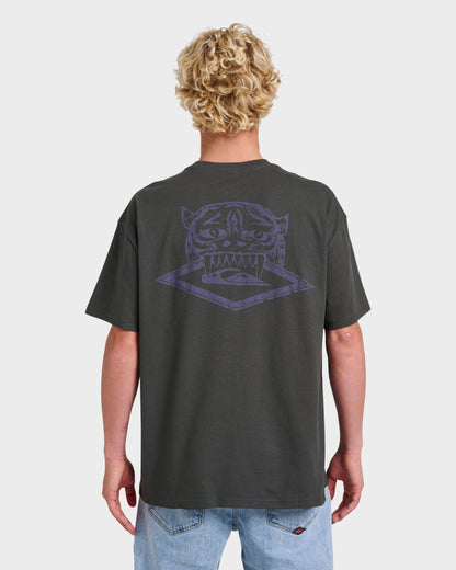 Jungle Cat Heavy Weight T-shirt - Phantom - Quick Silver