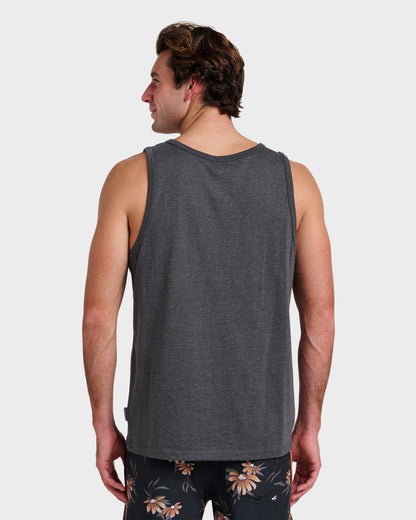 Og Stripe Tank - Charcoal Heather - Quick Silver