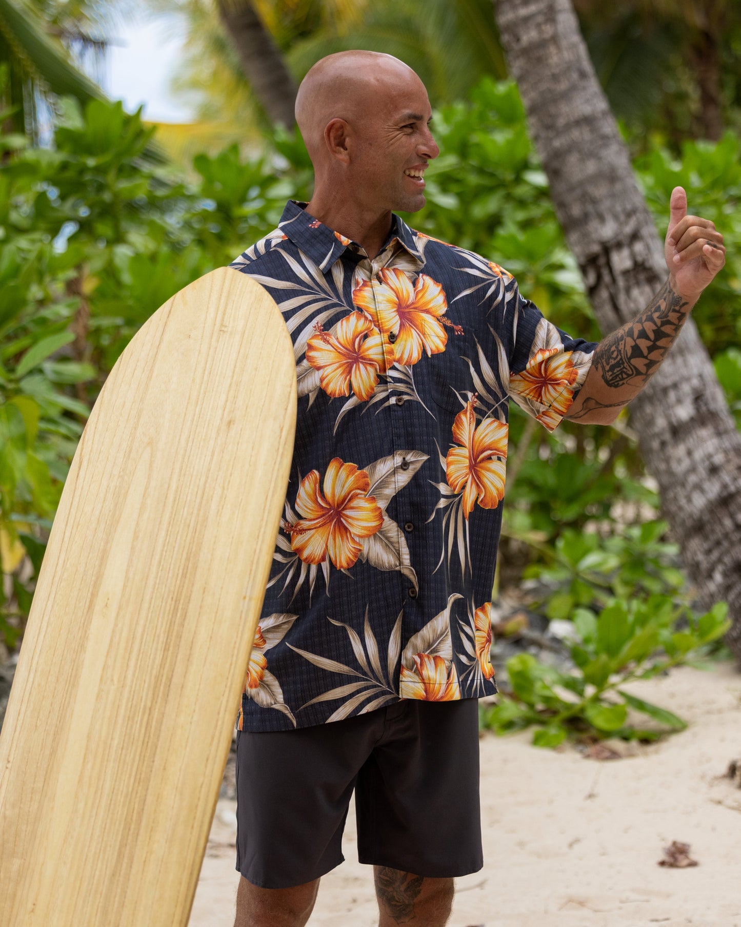 Waterman Tropical Dream Shirt - Black - Quick Silver