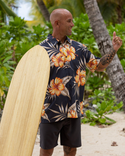 Waterman Tropical Dream Shirt - Black - Quick Silver