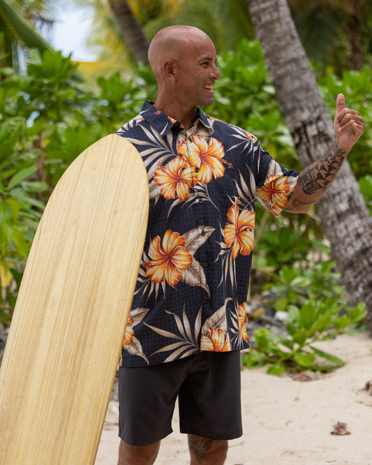 Waterman Tropical Dream Shirt - Black - Quick Silver