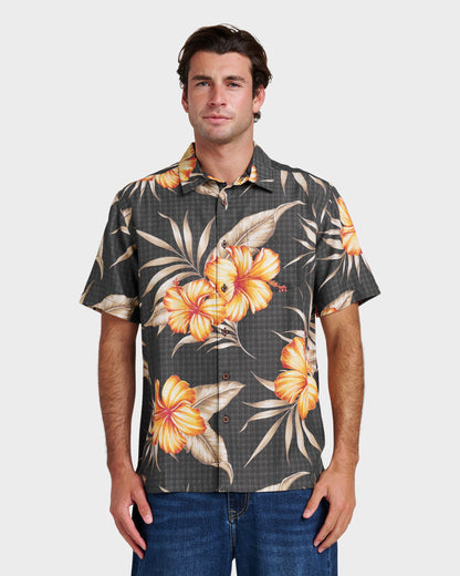 Waterman Tropical Dream Shirt - Black - Quick Silver