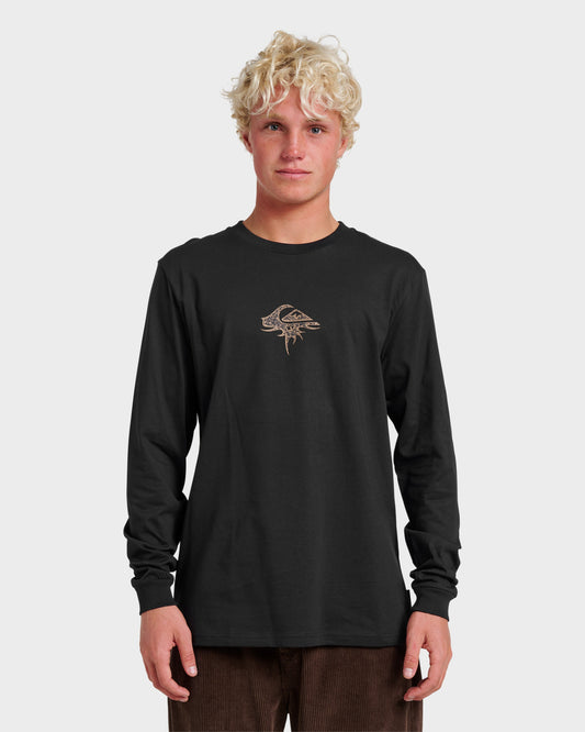Three Piece Long Sleeve T-shirt - Black - Quick Silver