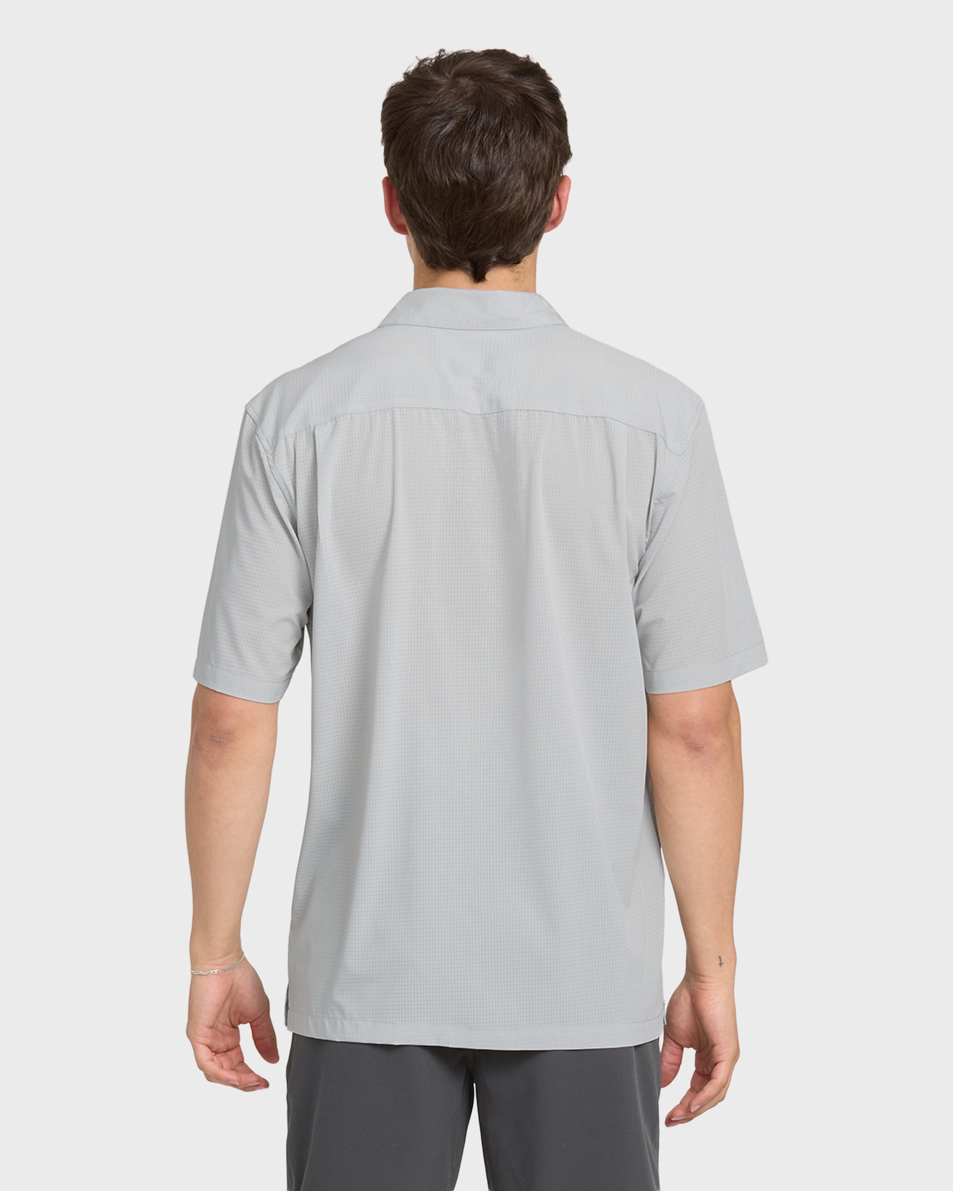Chaser Short Sleeve Woven Shirt - High Rise - Quick Silver