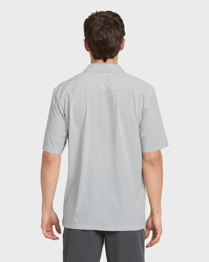 Chaser Short Sleeve Woven Shirt - High Rise - Quick Silver