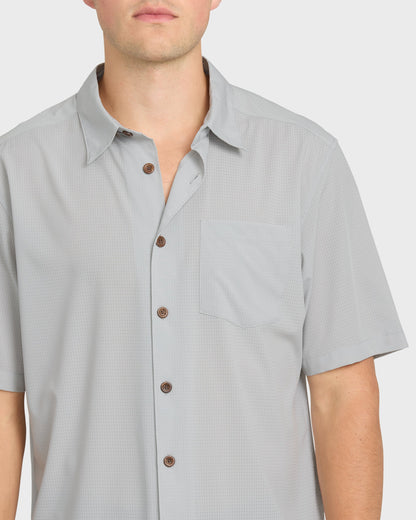 Chaser Short Sleeve Woven Shirt - High Rise - Quick Silver