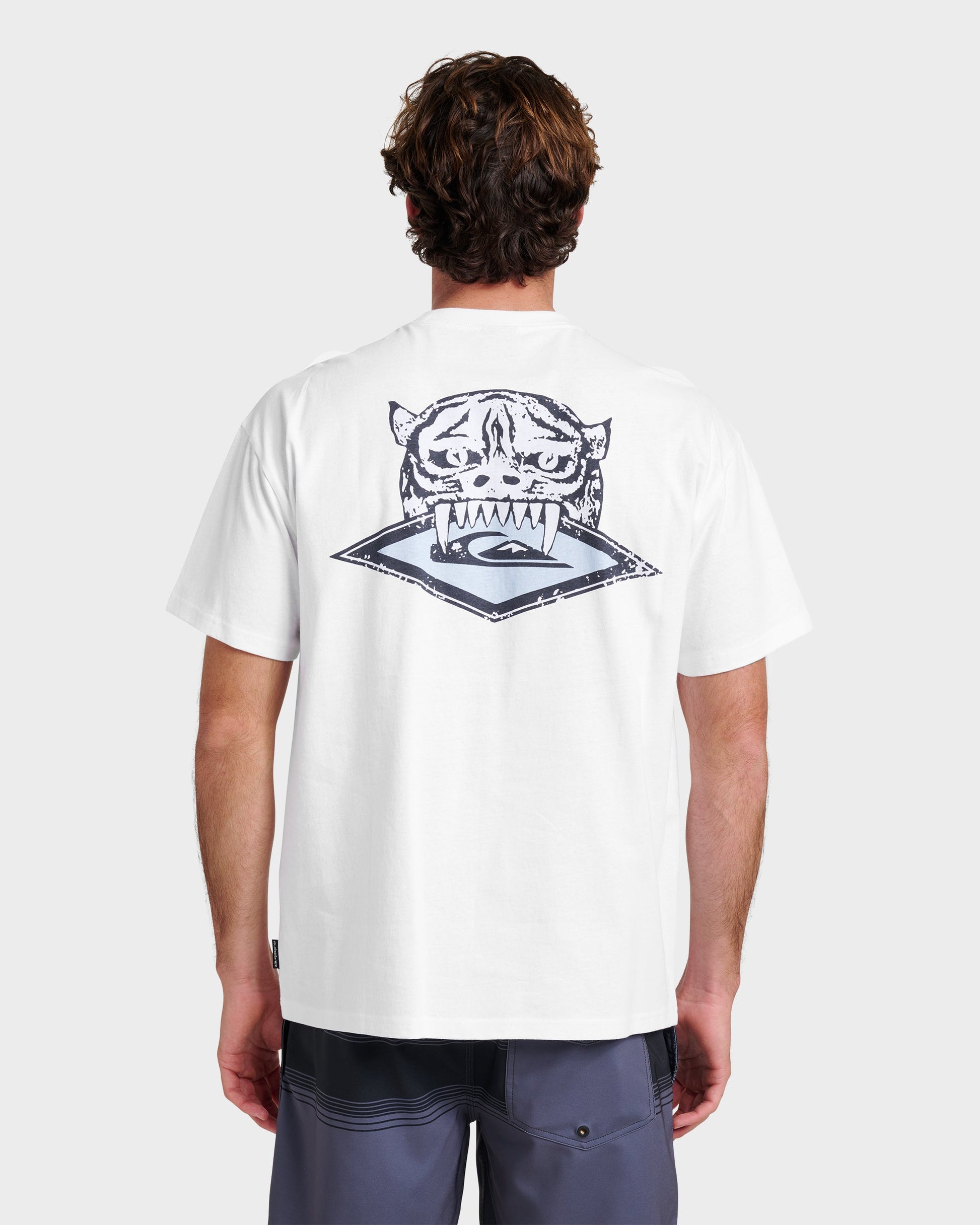 Jungle Cat Heavy Weight T-shirt - White - Quick Silver