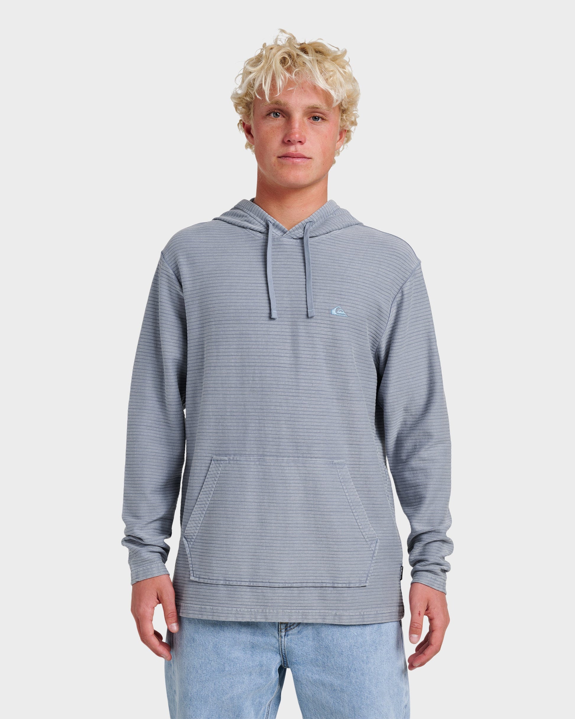 Alamitos Long Sleeve Hooded Top - China Blue - Quick Silver