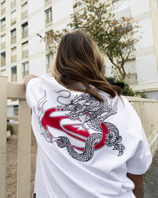 Dragon Master Heavy Weight T-shirt - White - Quick Silver