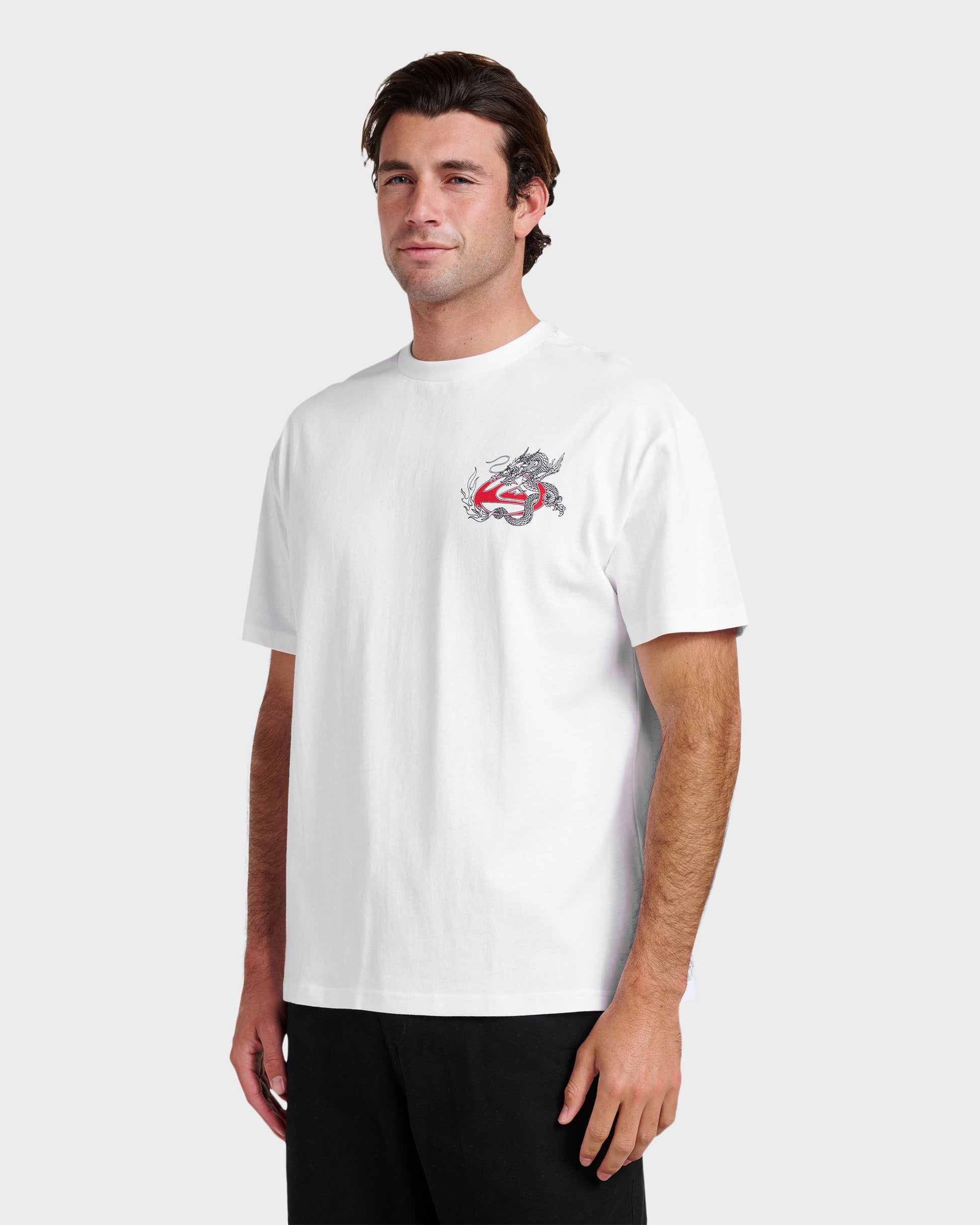 Dragon Master Heavy Weight T-shirt - White - Quick Silver
