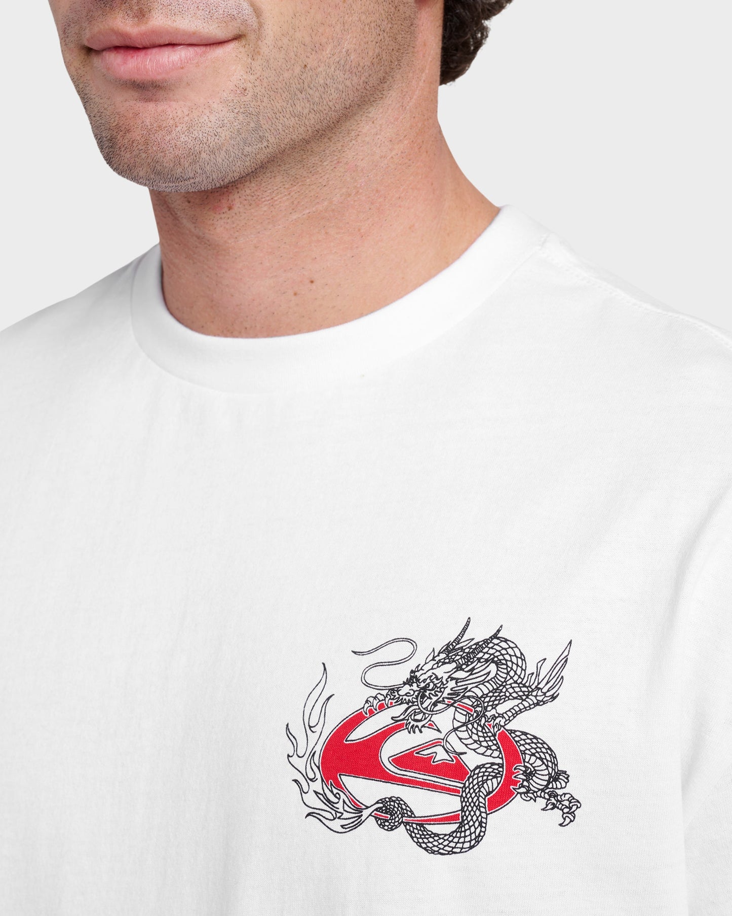 Dragon Master Heavy Weight T-shirt - White - Quick Silver