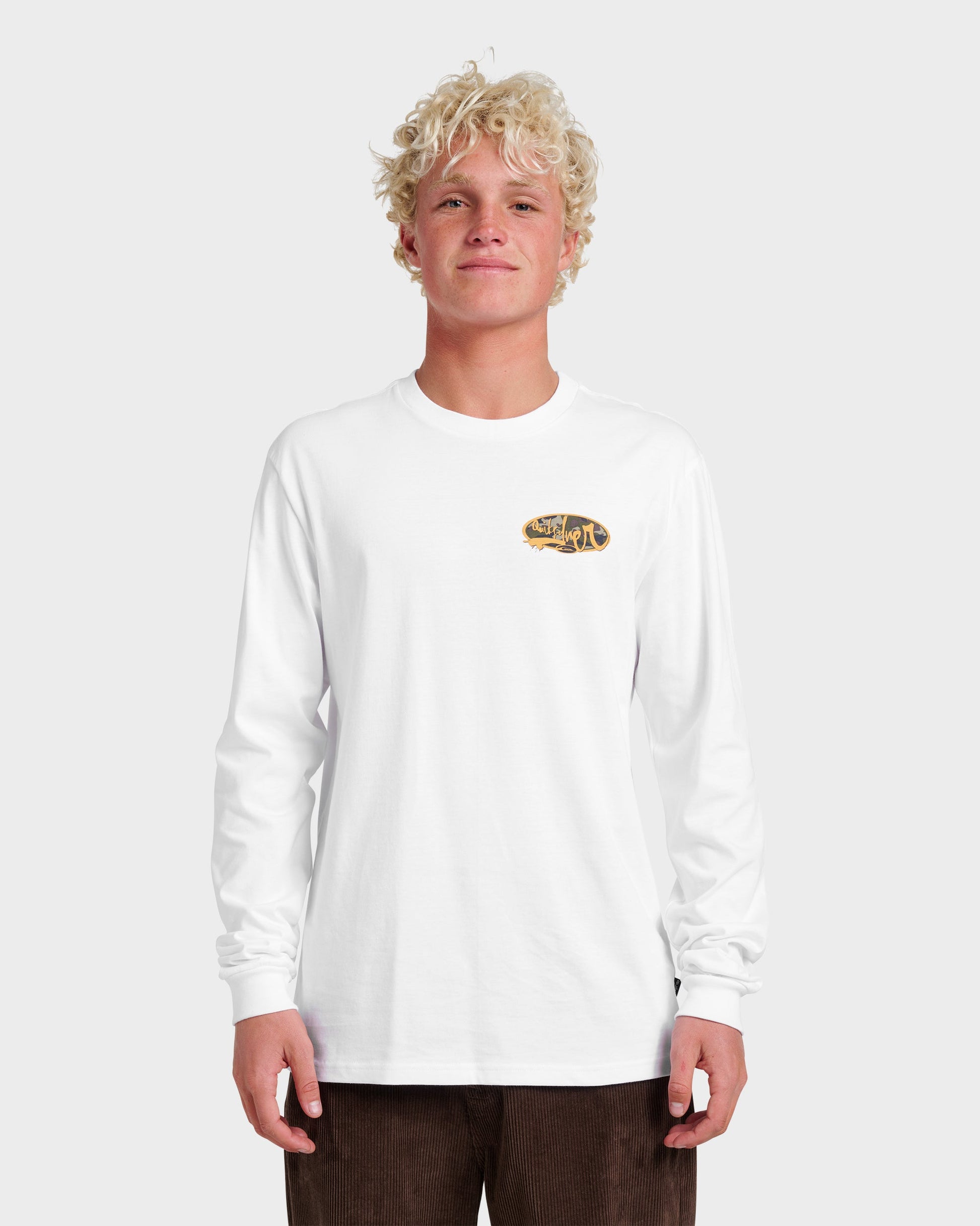 Impaired Camo Long Sleeve T-shirt - White - Quick Silver