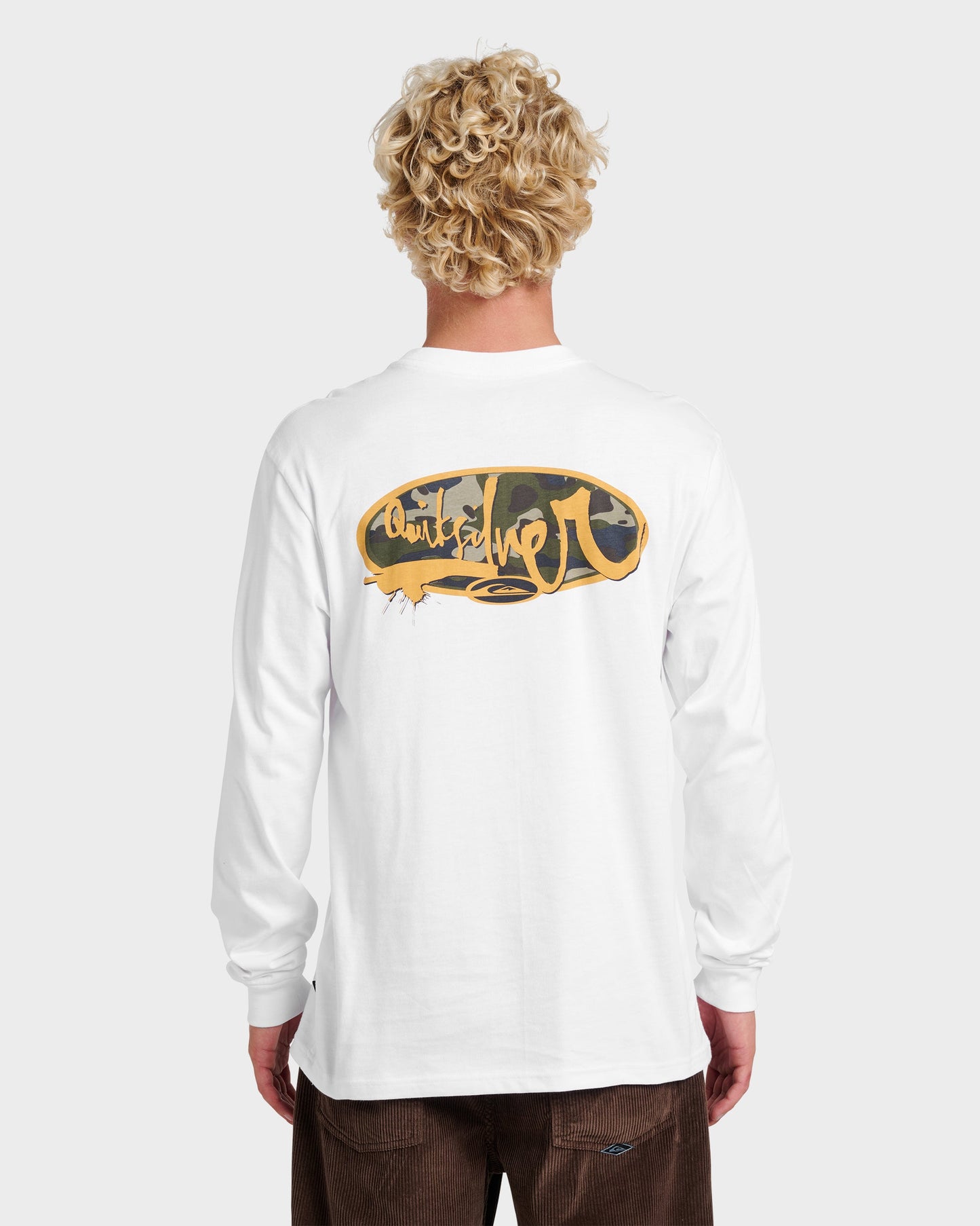 Impaired Camo Long Sleeve T-shirt - White - Quick Silver