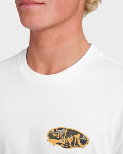 Impaired Camo Long Sleeve T-shirt - White - Quick Silver