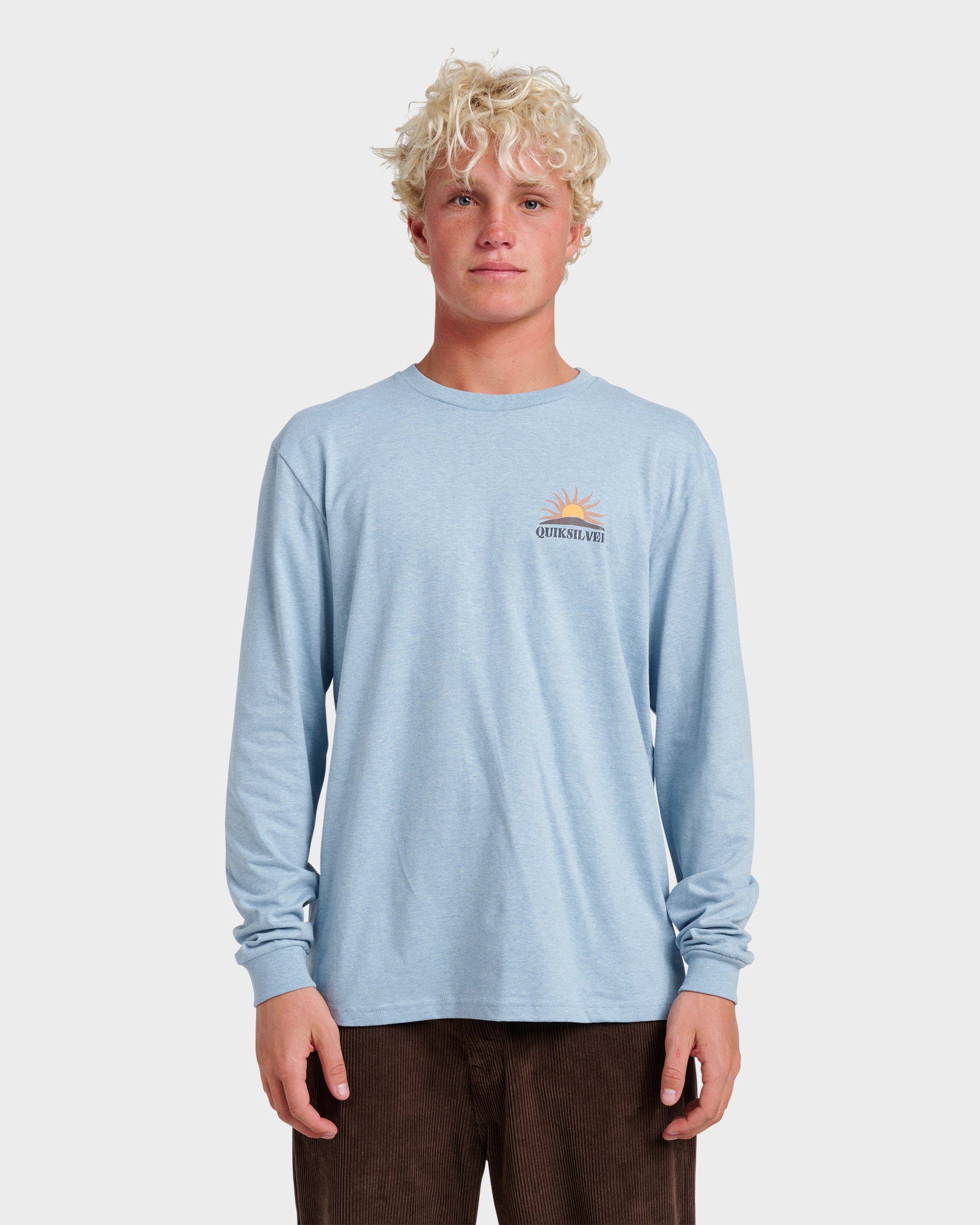 Dawn Patrol Long Sleeve T-shirt - Ashley Blue Heather - Quick Silver