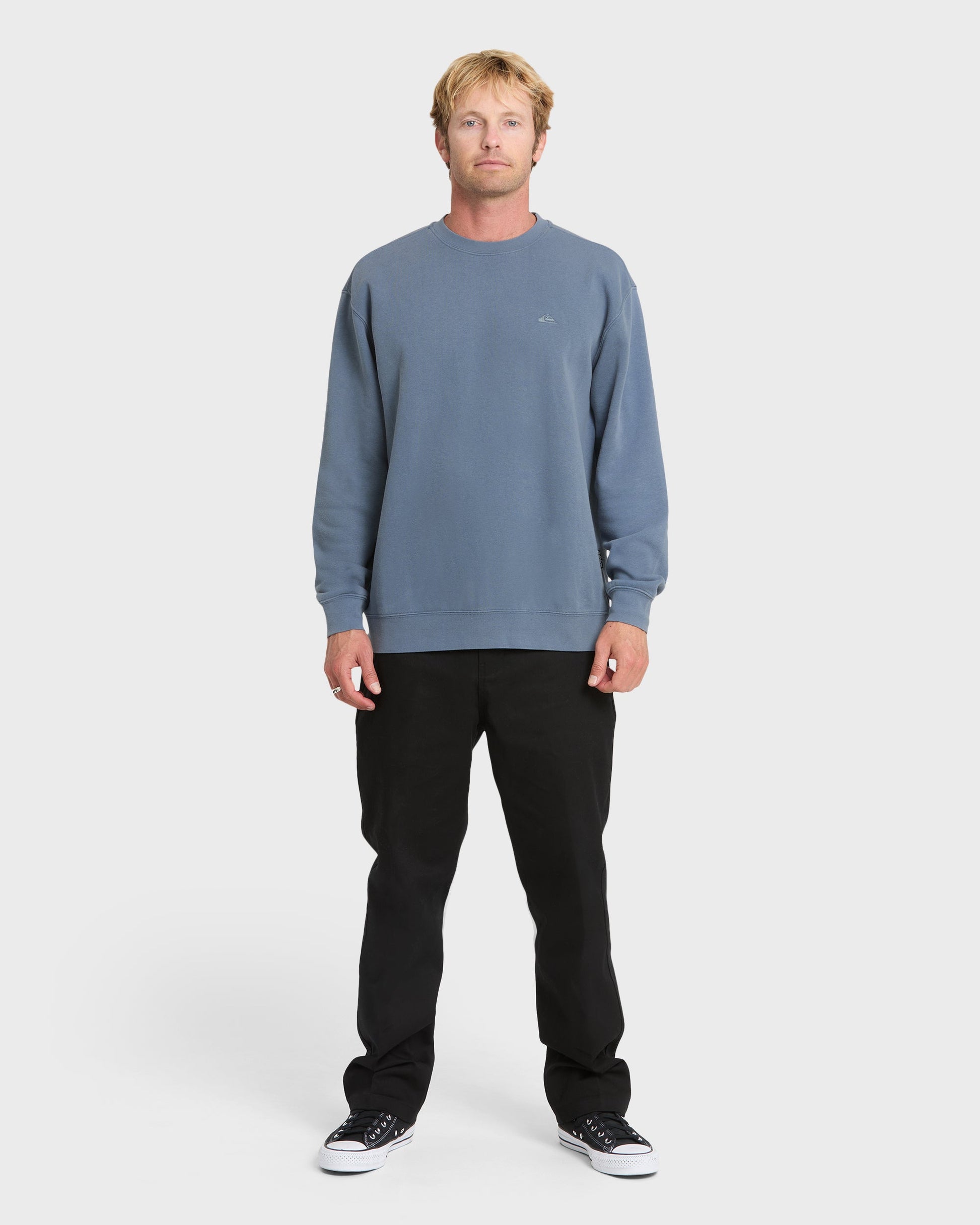 Saltwater Crewneck Sweatshirt - China Blue - Quick Silver
