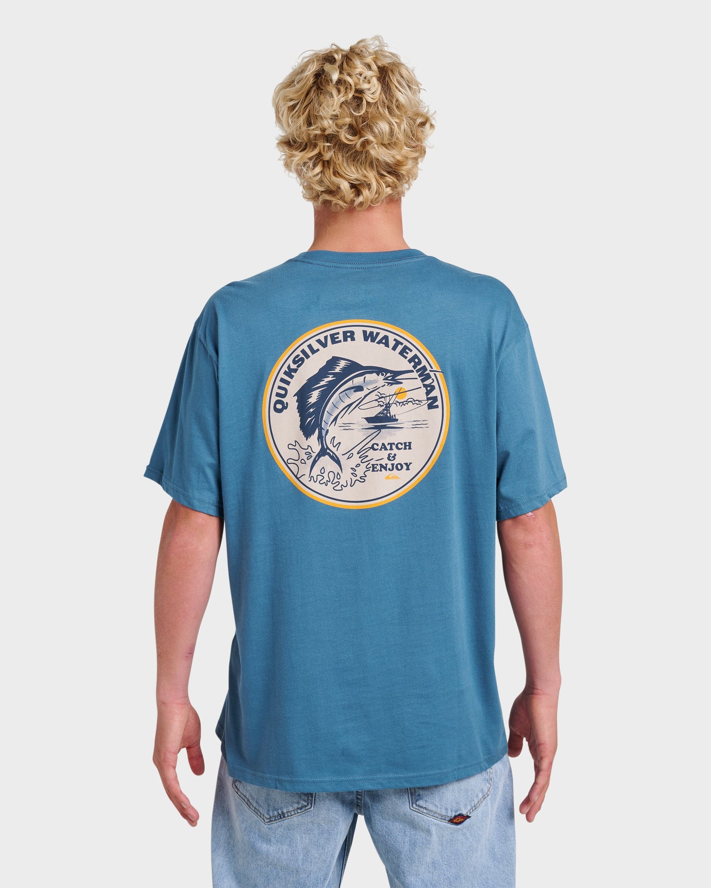 Waterman Catch & Release Classic T-shirt - Real Teal - Quick Silver