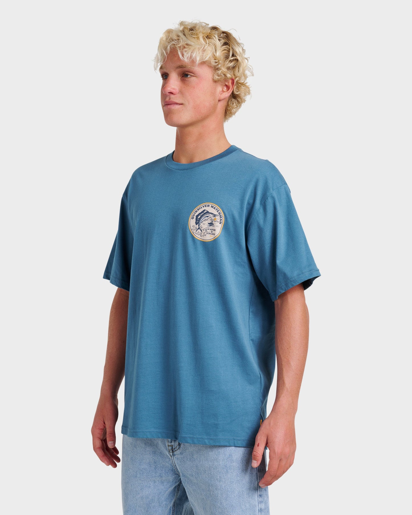 Waterman Catch & Release Classic T-shirt - Real Teal - Quick Silver