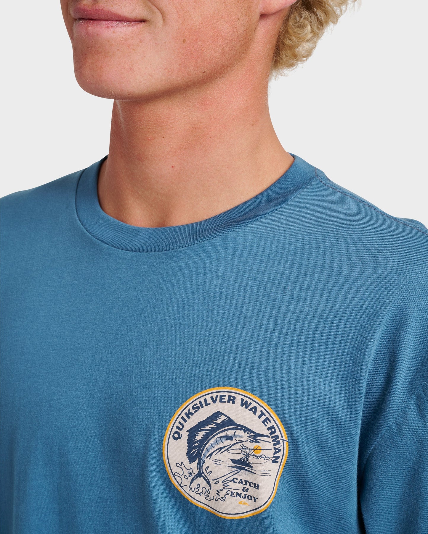 Waterman Catch & Release Classic T-shirt - Real Teal - Quick Silver