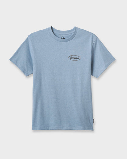 Mechanics Script Classic T-shirt - Ashley Blue Heather - Quick Silver